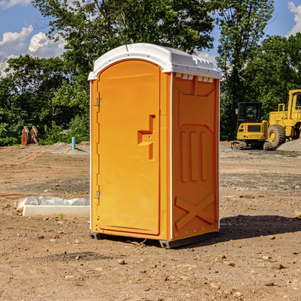 how often are the porta potties cleaned and serviced during a rental period in New Albany MS